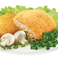 Chicken meat Cordon Blue with mushroom filling in breading
