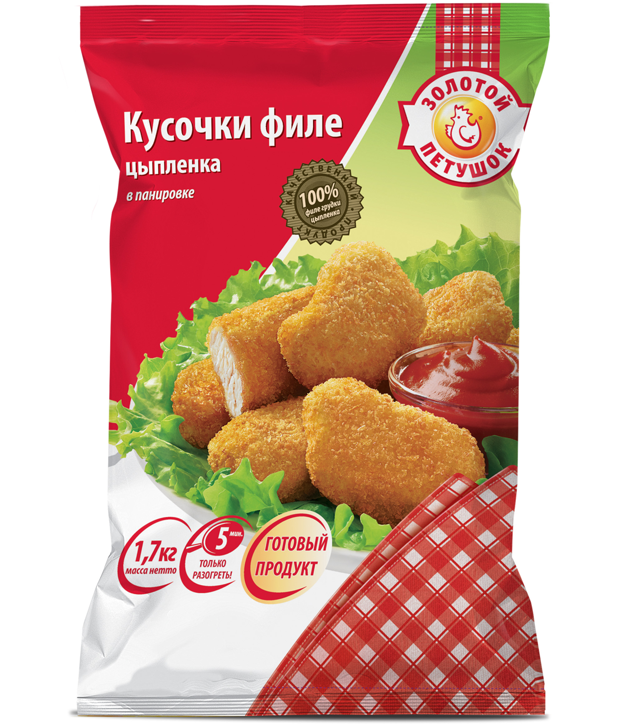 Кусочки филе цыпленка в панировке
