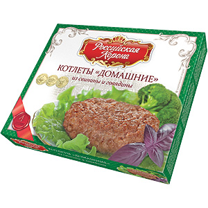 “Domashnie” beef and pork cutlets