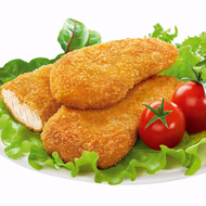 Стейк из мяса цыпленка в панировке