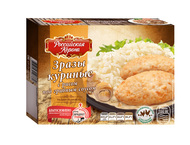 Зразы куриные с рисом под грибным соусом