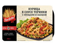 Курица в соусе терияки с овощами и лапшой
