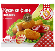Кусочки филе цыпленка в панировке